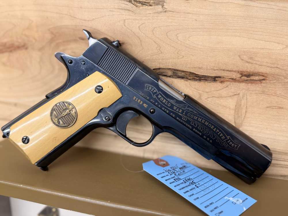 COLT 1911 .45ACP 5" WWI COMMEMORATIVE W/DISPLAY CASE-img-2