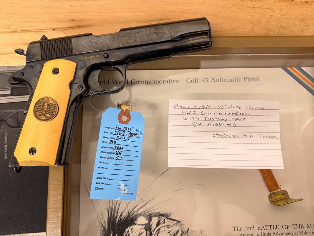 COLT 1911 .45ACP 5" WWI COMMEMORATIVE W/DISPLAY CASE-img-3