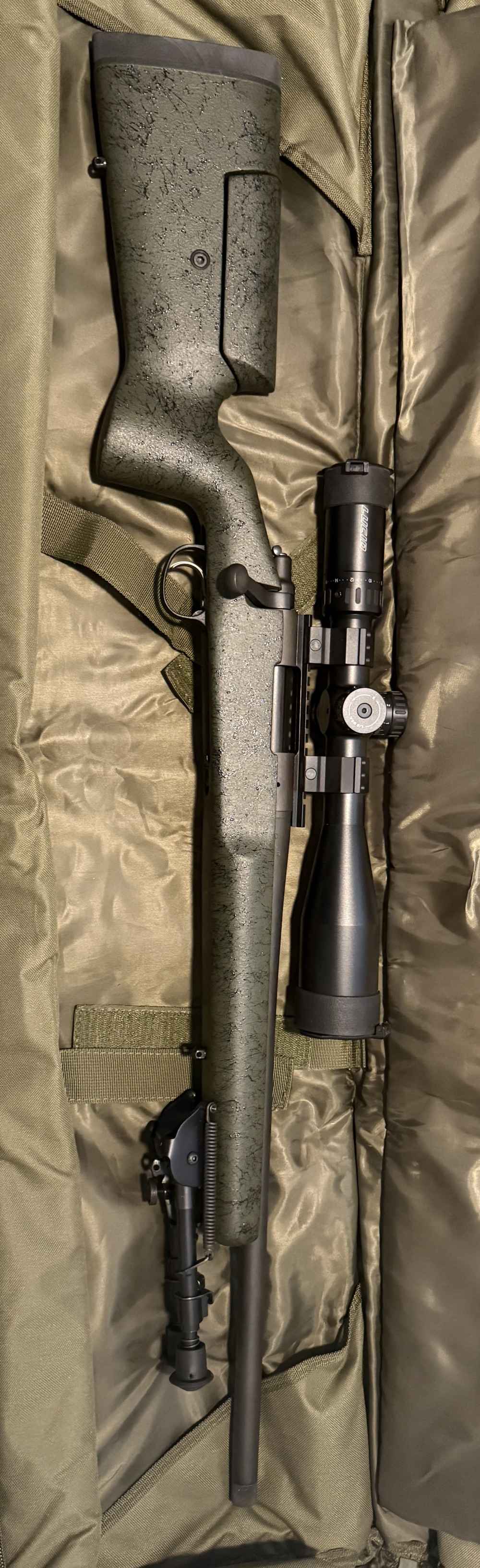 Remington Bolt Action Rifle .308 Win - 21" Barrel - Green Stock - Ruger Sco-img-0