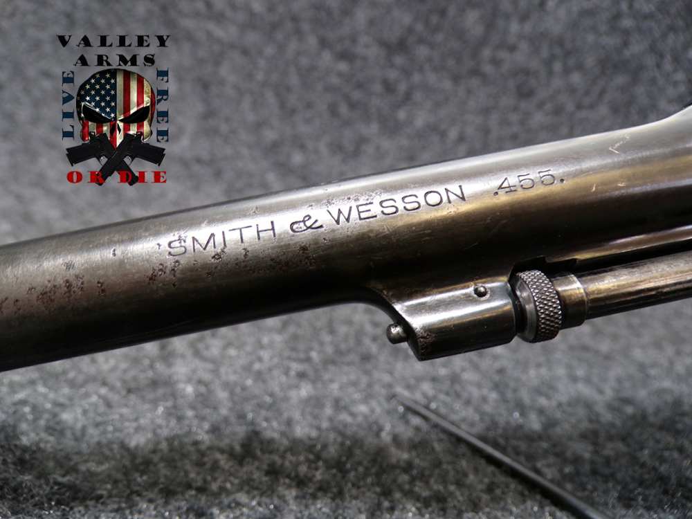 SMITH & WESSON "HAND EJECTOR" MODEL REVOLVER, .455 WEBLEY, 6 SHOT, RARE!-img-4
