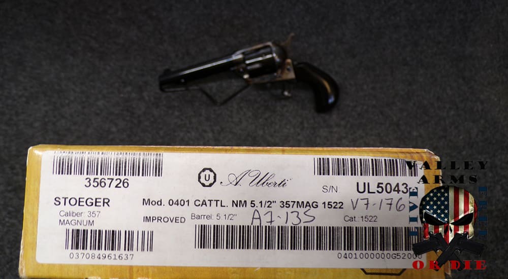 UBERTI STOEGER 1873 CATTLEMAN MOD 0401, 357 REVOLVER, SINGLE ACTION, IN BOX-img-1