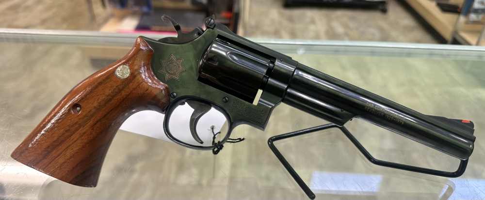 USED SMITH & WESSON CA HWY PATROL 19-4 BLACK / WOOD 357 MAG 6"  6 SHOT -img-0
