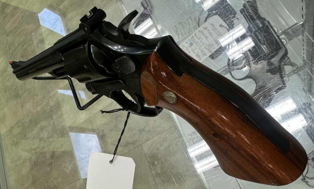 USED SMITH & WESSON CA HWY PATROL 19-4 BLACK / WOOD 357 MAG 6"  6 SHOT -img-4