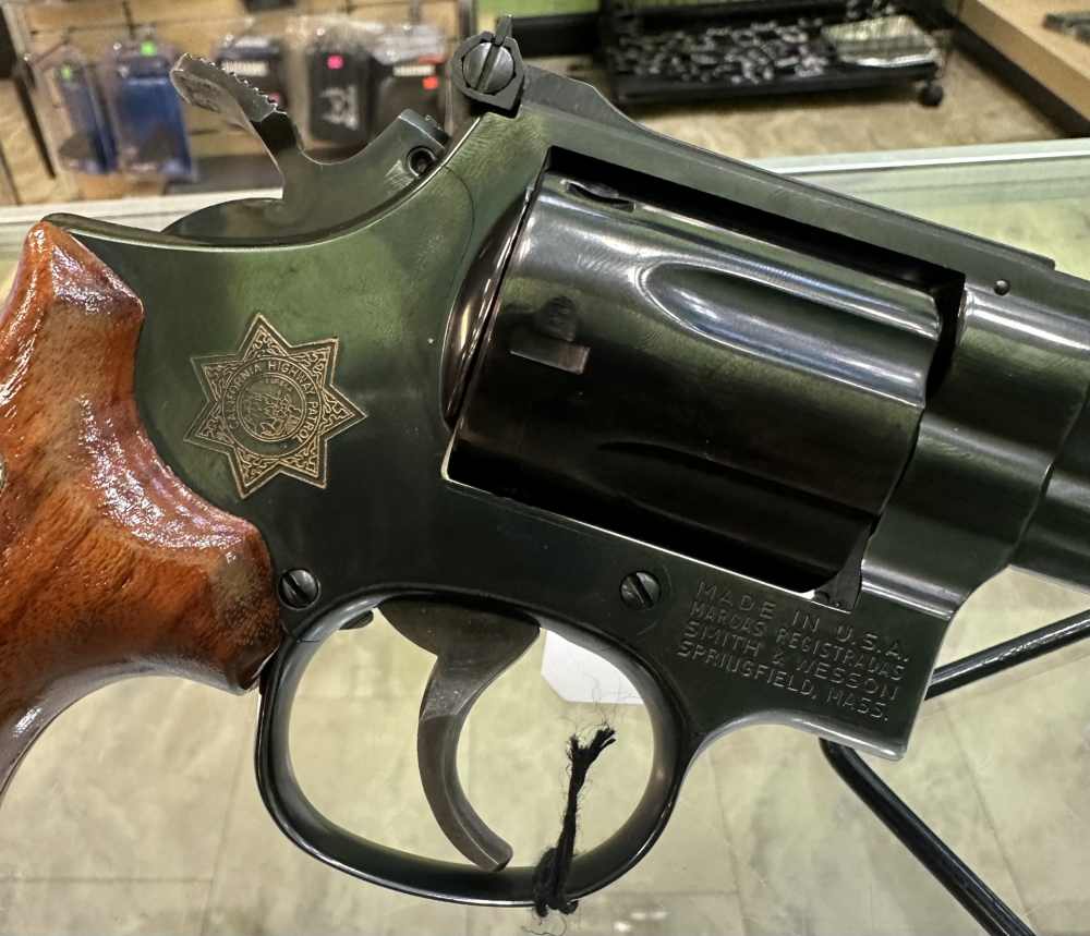 USED SMITH & WESSON CA HWY PATROL 19-4 BLACK / WOOD 357 MAG 6"  6 SHOT -img-12
