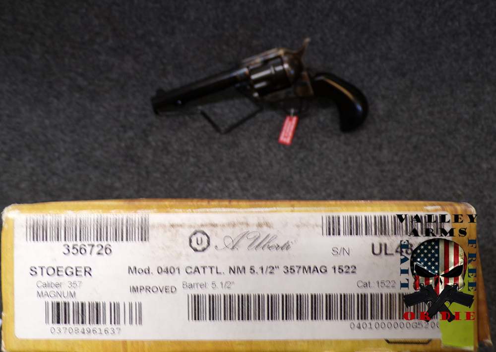 UBERTI STOEGER 1873 CATTLEMAN MOD 0401, 357 REVOLVER, SINGLE ACTION, IN BOX-img-1