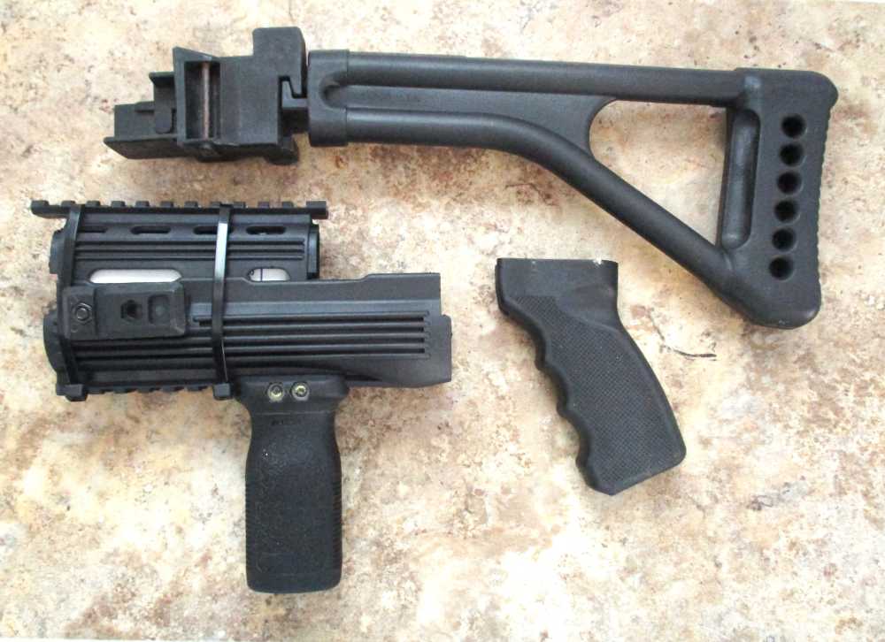 AK Black Synthetic FOLDING Stock Set - POSSIBLY Never Used-img-1