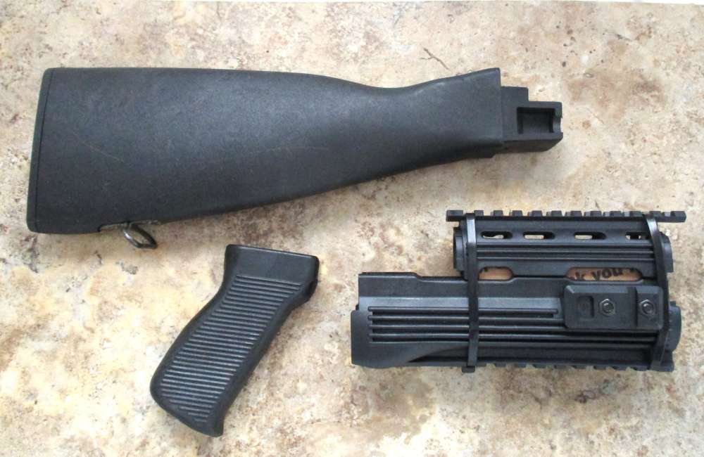AK Black Synthetic Stock Set - POSSIBLY Never Used-img-0