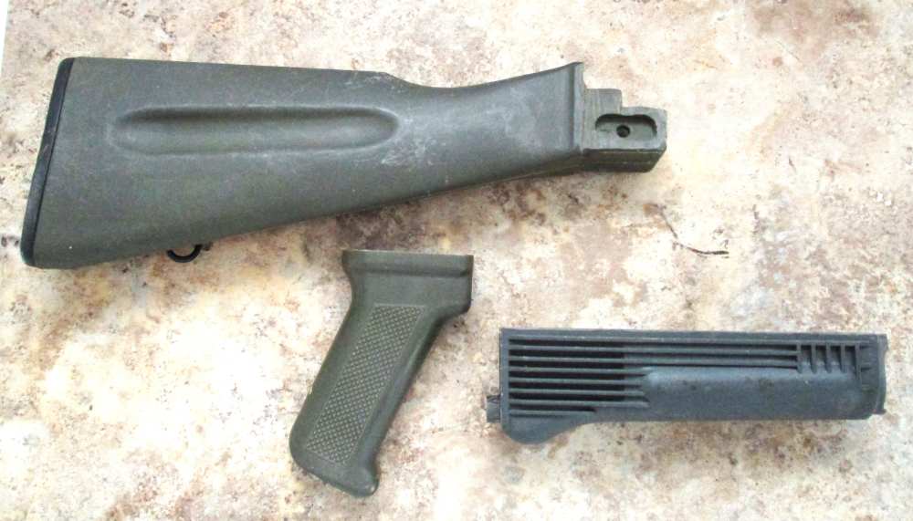 AK Green Synthetic Stock Set - POSSBLY Never Used-img-0