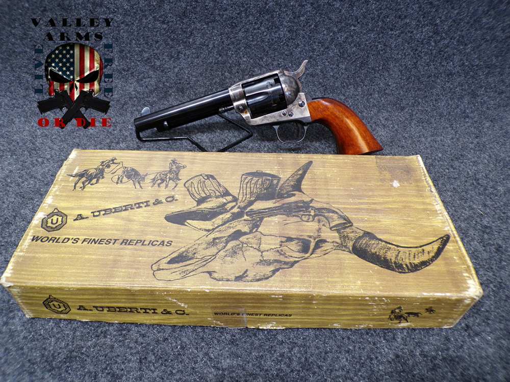 UBERTI CATTLEMAN AVANCARICA BLACK POWDER REVOLVER, .44 CAL, 5.5", W/BOX-img-1