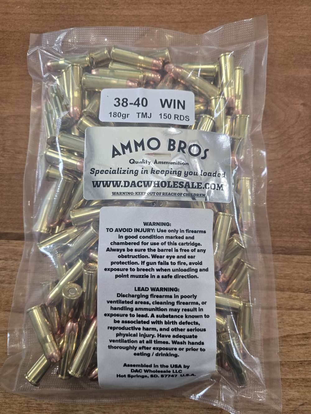 38-40 WIN AMMO BROS 38/40 AMMUNITION 180gr TMJ 300 RDS-img-2