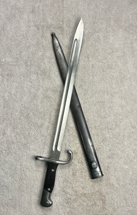 Argentine 1909 Mauser Bayonet Excellent matching Rare marking-img-0