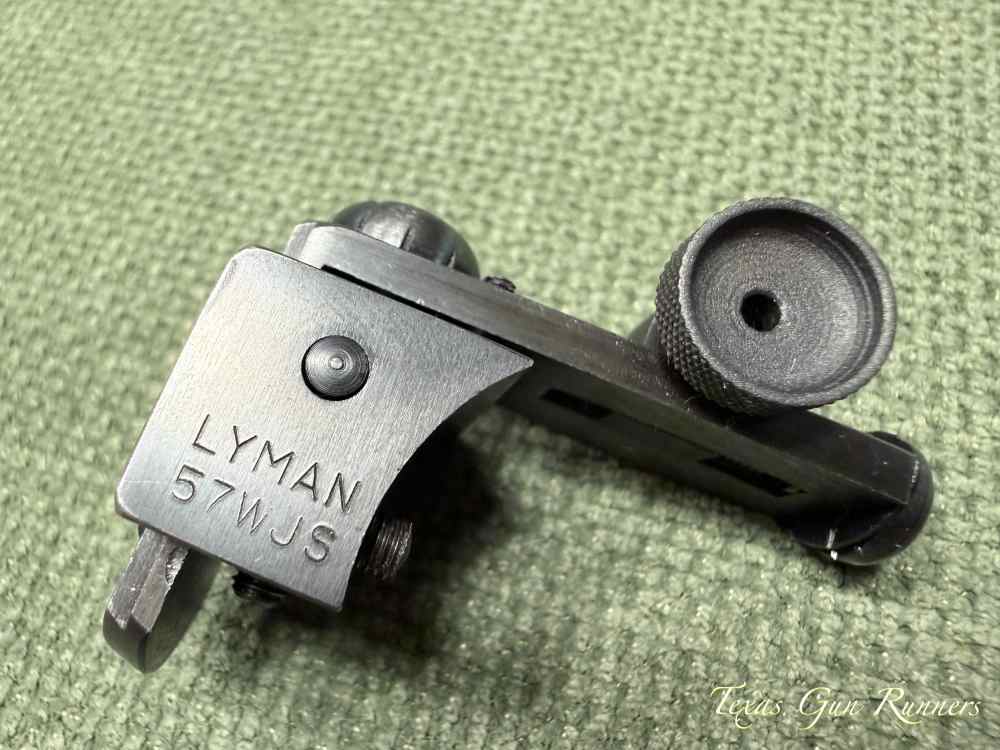 Original Vintage Lyman 57WJS Receiver Peep Sight Fits Winchester Model 70 -img-0