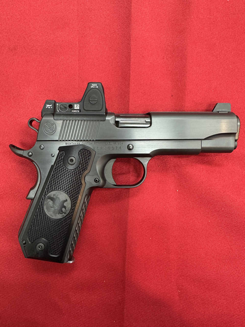 Nighthawk Custom Border Special Grey DLC w/ RMR RM06 - 9mm Trijicon Tritium-img-0