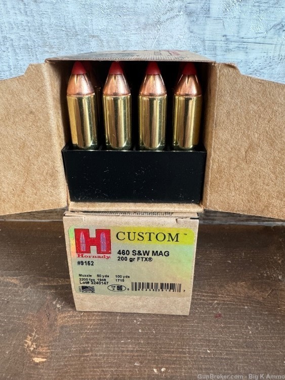 Hornady 460 S&W Mag 200 gr FTX Hollow Point 40 Rounds No CC Fees $15ship-img-1
