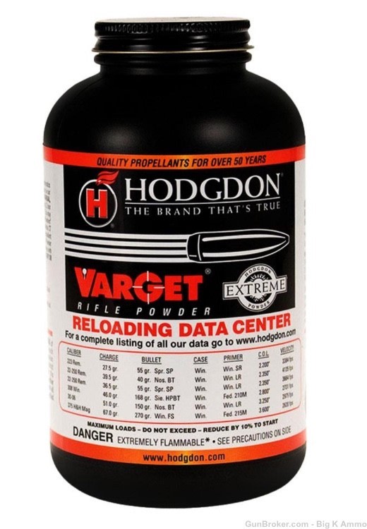 Hodgdon Extreme Varget Rifle Powder 1 lb One Pound No CC Fees-img-0