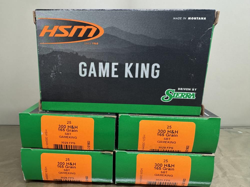300 Holland & Holland .300 H&H 165 Gr SPT gameking 100 Rds -img-1