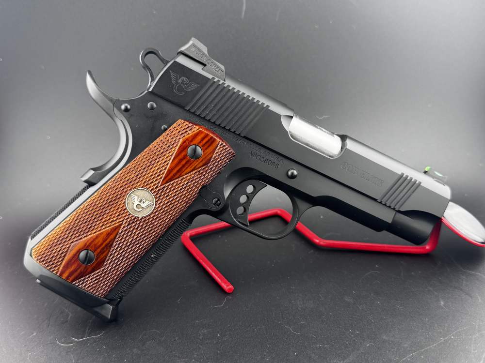Wilson Combat CQB ELITE  Compact 45 ACP wood grips.  NEW -img-0