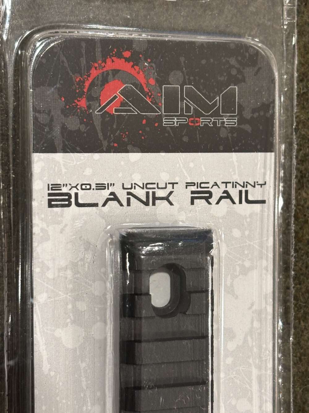New Old Stock - Aim Sports 12” X .31” Uncut Picatinny Blank Rail -Excellent-img-1