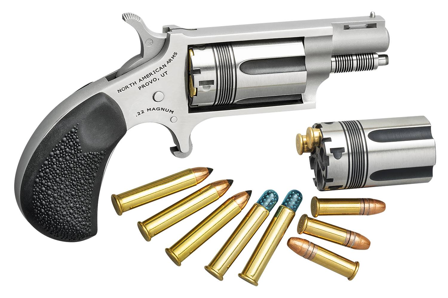 North American Arms Wasp 22 LR Revolver 1.63 5+1 Stainless-img-0