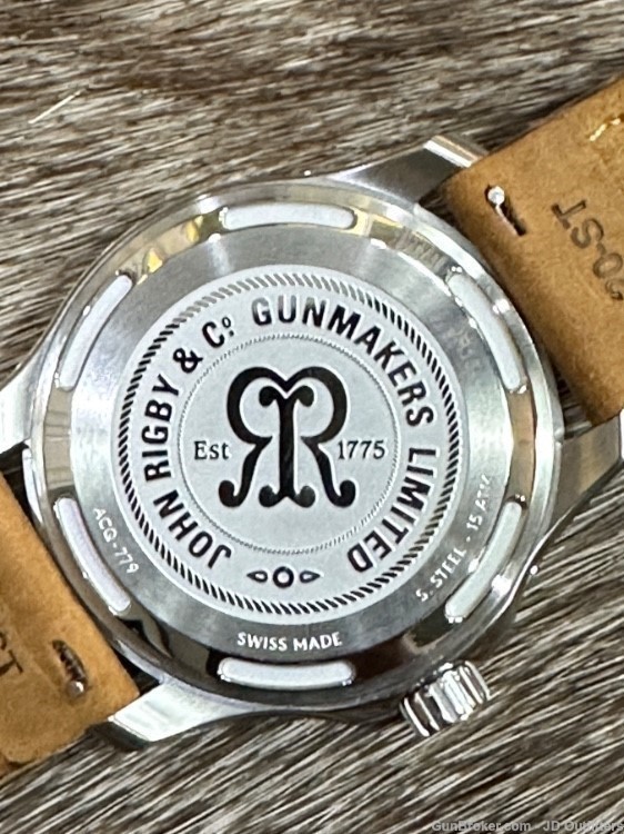 NEW JOHN RIGBY & CO ENGRAVED "RIGBY WATCH", SWISS, CHRISTOPHER WARD COLLAB-img-4