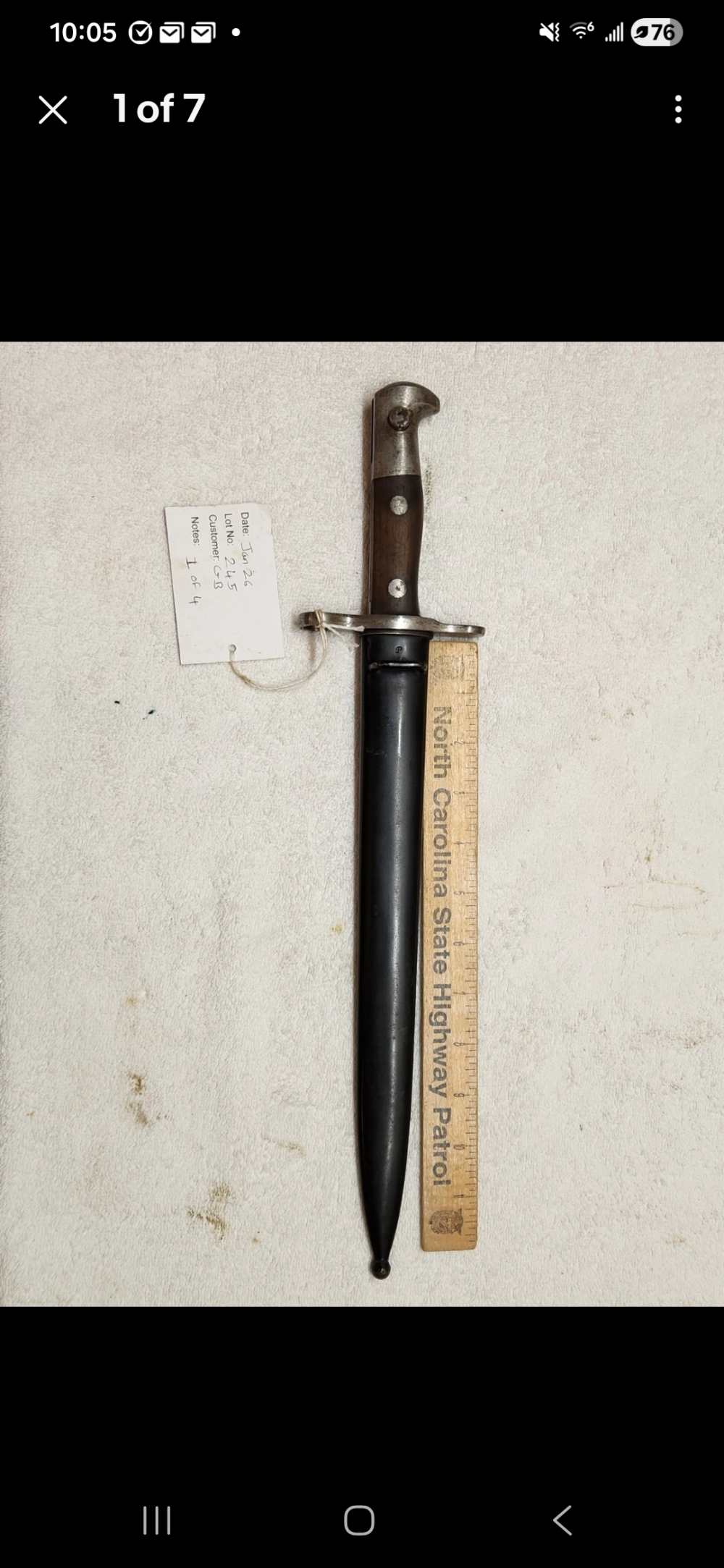 Swiss Schmidt-Rubin Model 1918 Bayonet for K31 Rifle Elsener Schwyz Victori-img-0
