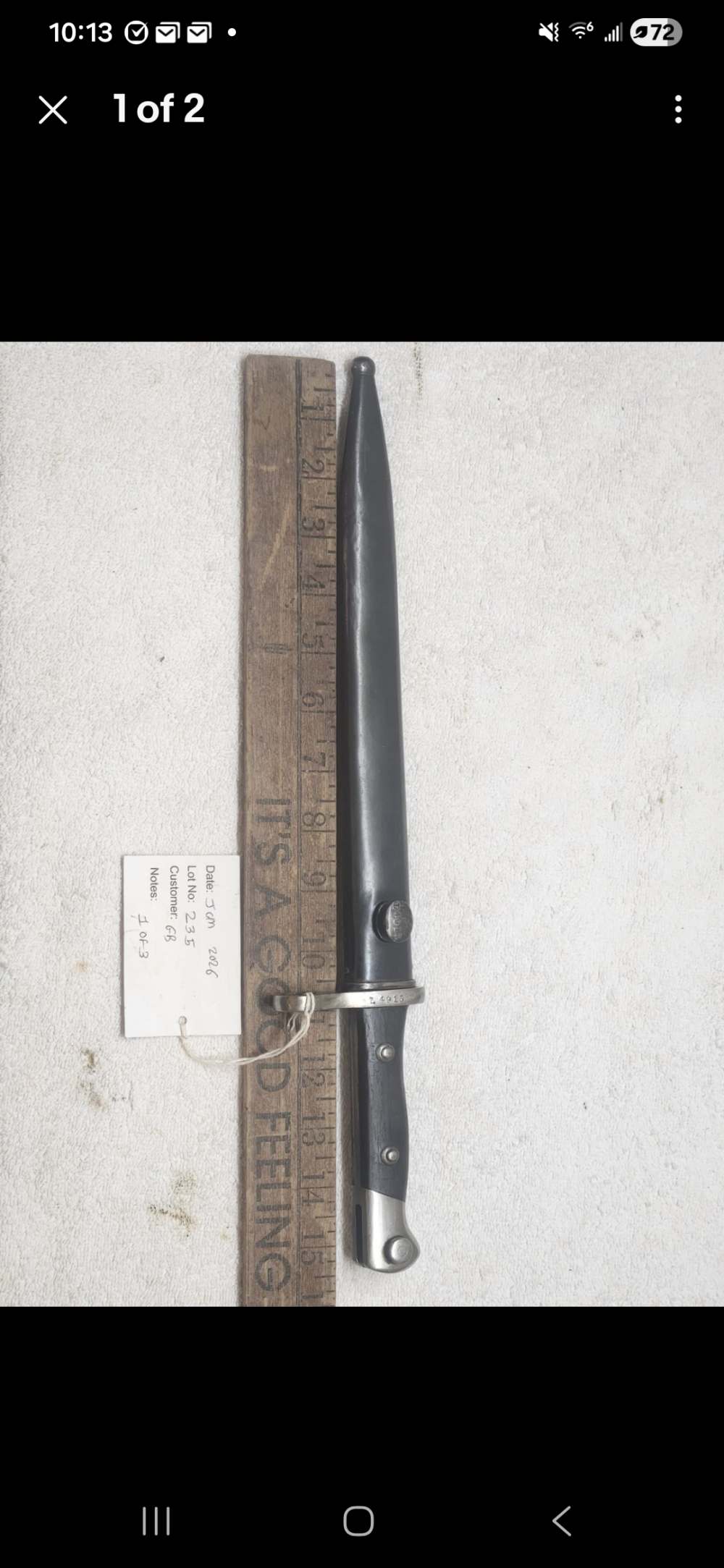 Imperial German WWI S98/05 Butcher Blade Bayonet WKC Solingen Matching Scab-img-6