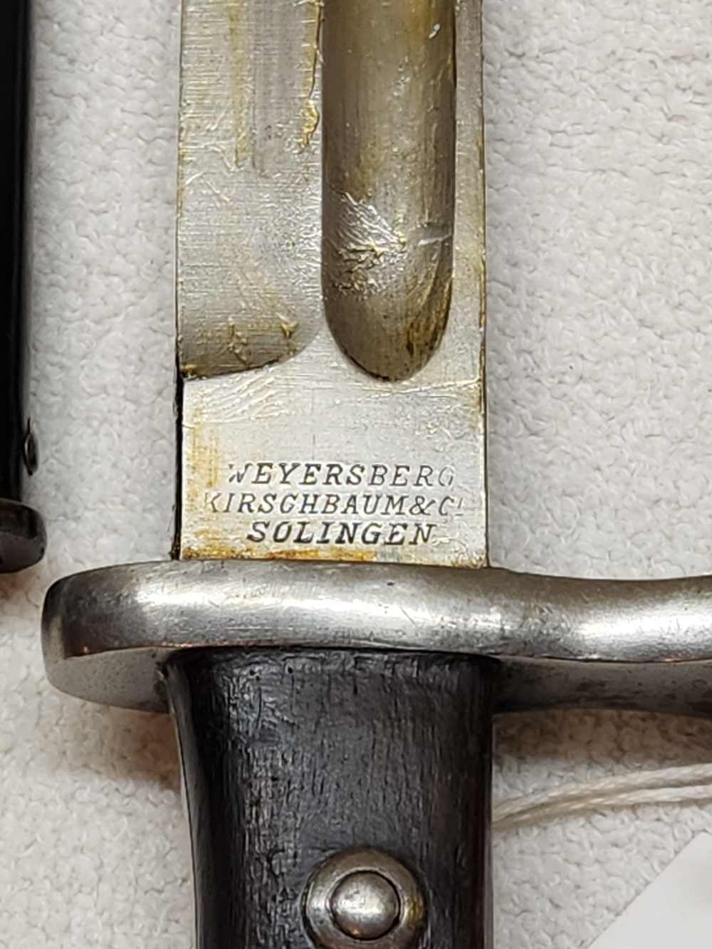 Imperial German WWI S98/05 Butcher Blade Bayonet WKC Solingen Matching Scab-img-9
