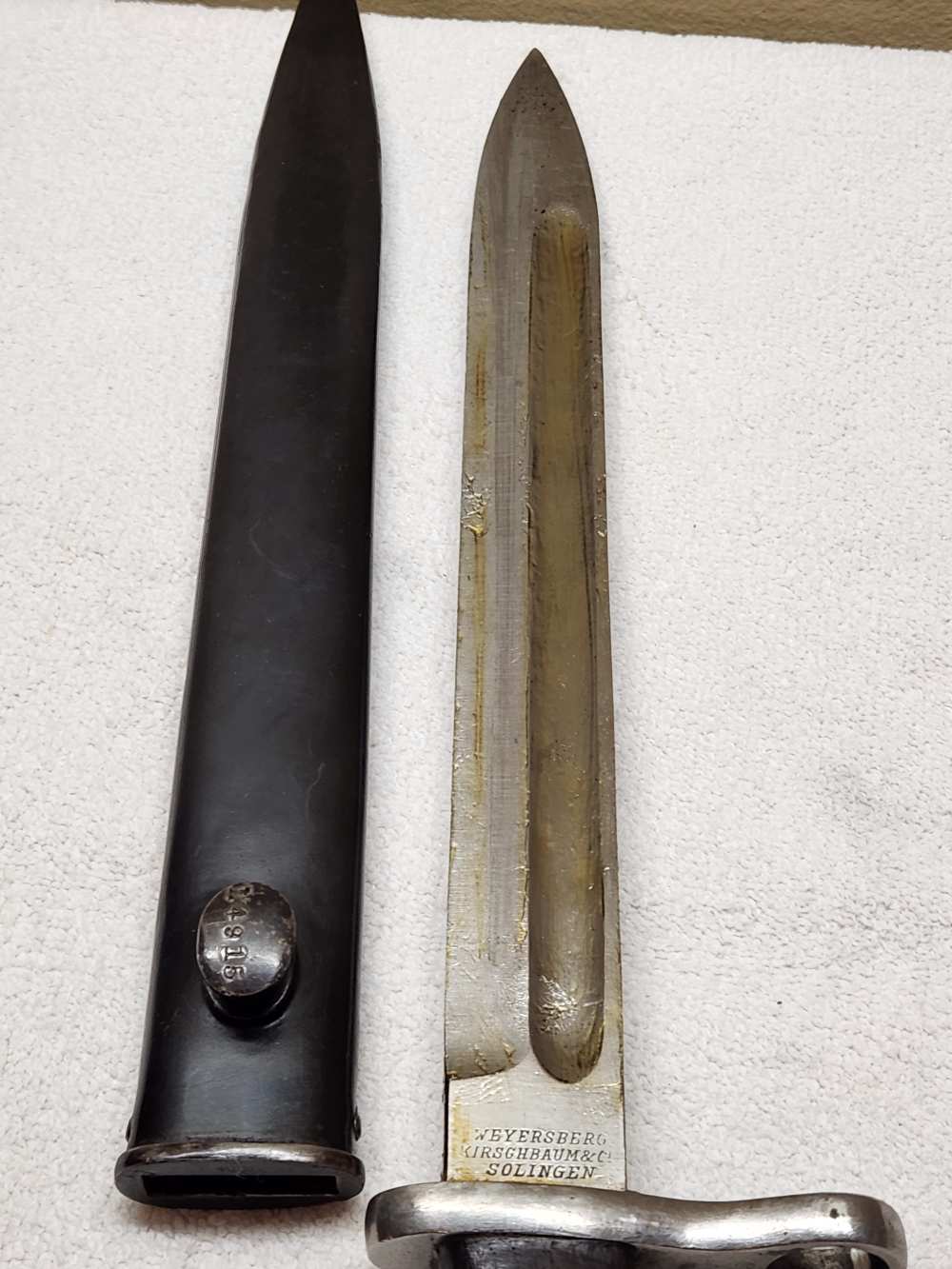 Imperial German WWI S98/05 Butcher Blade Bayonet WKC Solingen Matching Scab-img-5