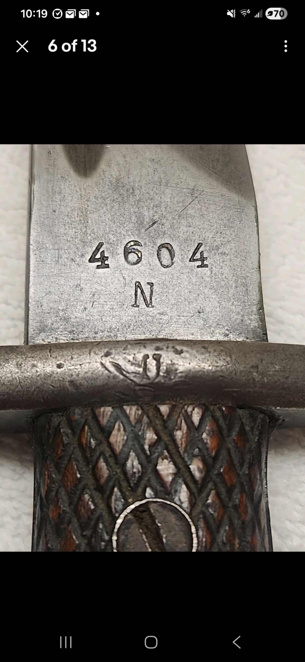 Spanish M1941 Bolo Bayonet FN Toledo Crown Crest M43 Mauser Original Scabba-img-5
