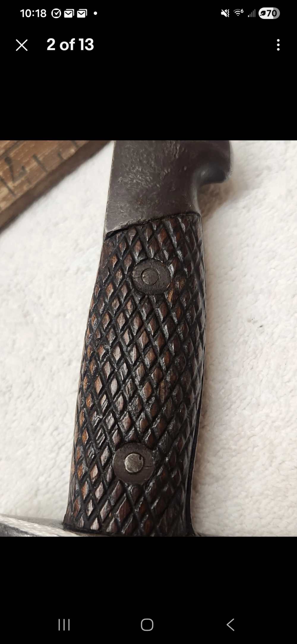 Spanish M1941 Bolo Bayonet FN Toledo Crown Crest M43 Mauser Original Scabba-img-1