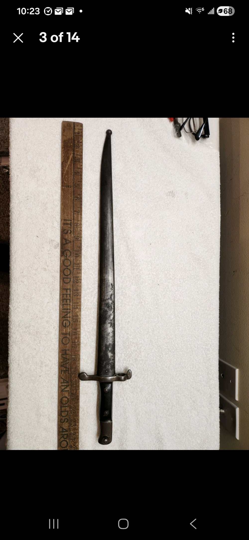 Chilean Mauser Model 1895 Long Bayonet & Original Scabbard WKC Solingen Kru-img-2