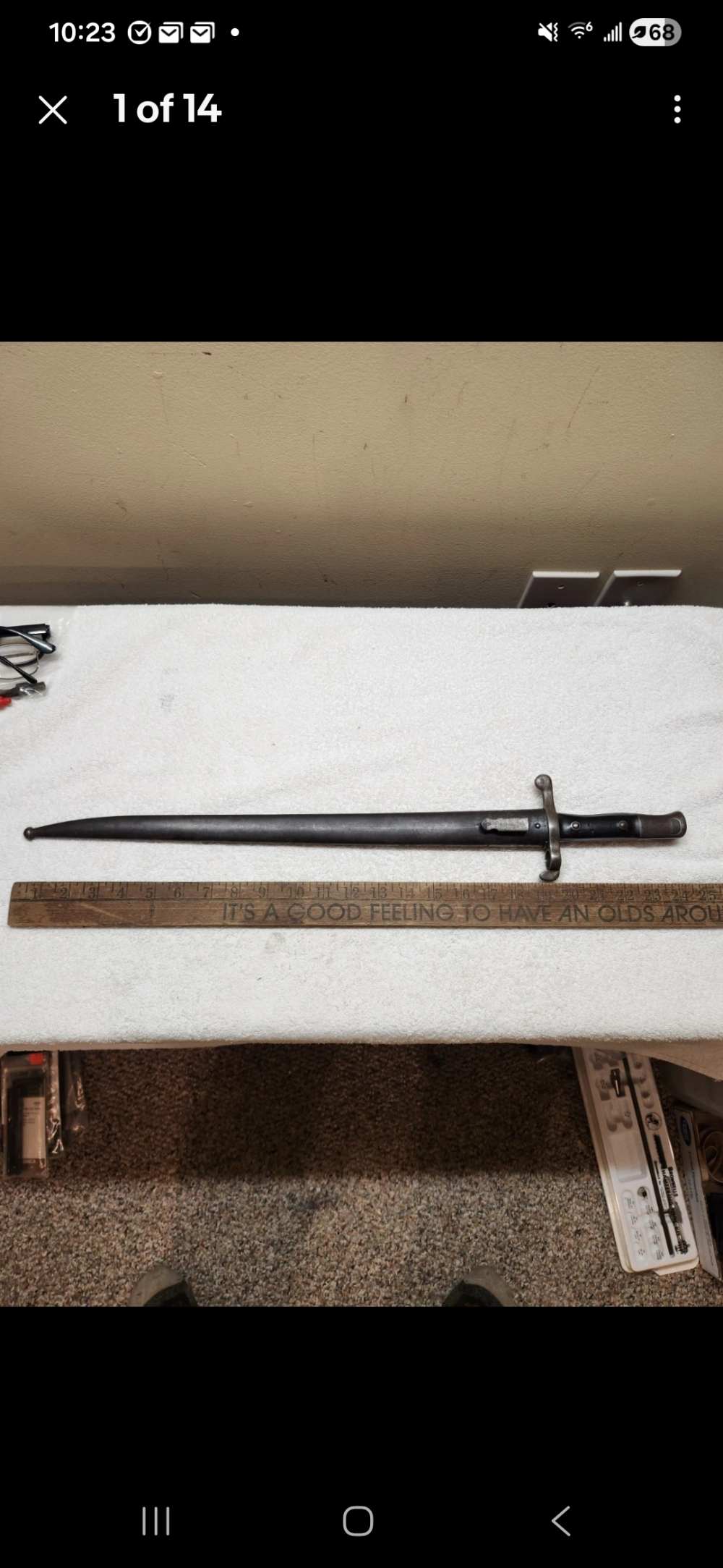 Chilean Mauser Model 1895 Long Bayonet & Original Scabbard WKC Solingen Kru-img-0