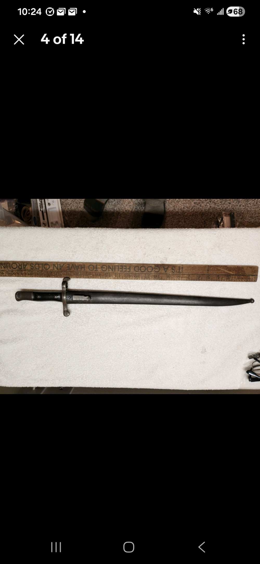 Chilean Mauser Model 1895 Long Bayonet & Original Scabbard WKC Solingen Kru-img-3