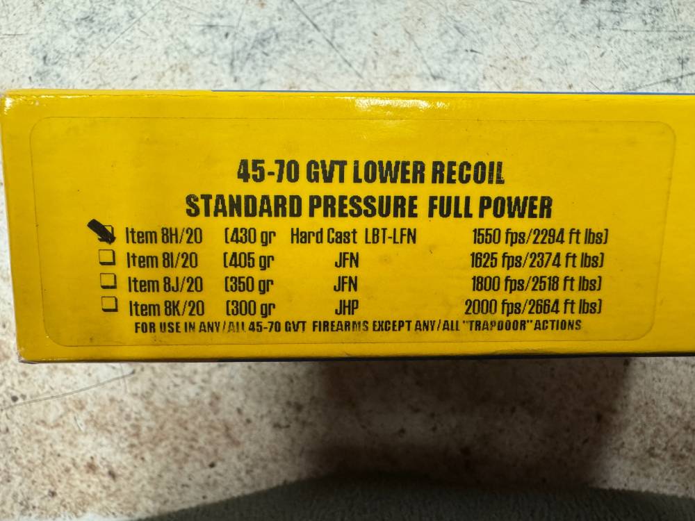 Buffalo Bore 45-70 430 gr HARD CAST LBT-LFN  20Rds NEW-img-1