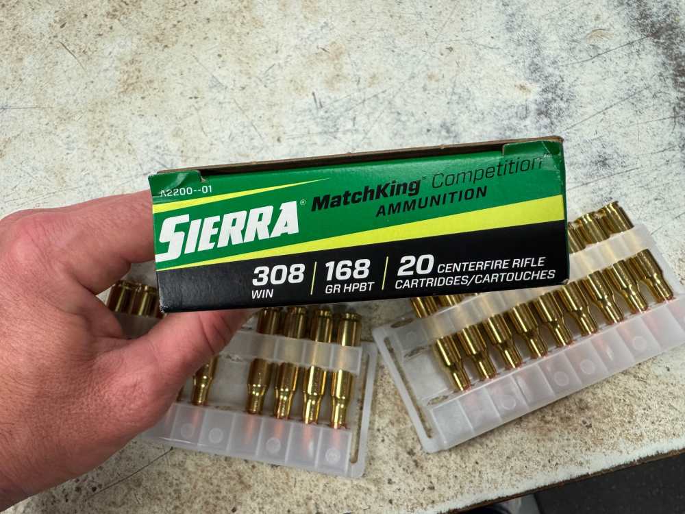 Sierra A2200-01 MatchKing Competition Ammo 308 Winchester 168Gr HPBT Box 20-img-0