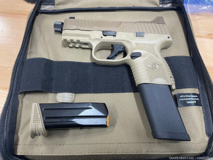 FN 509C Tactical Compact 9mm 4.32" Threaded Barrel 12+1 Or 24+1, NS FDE-img-0