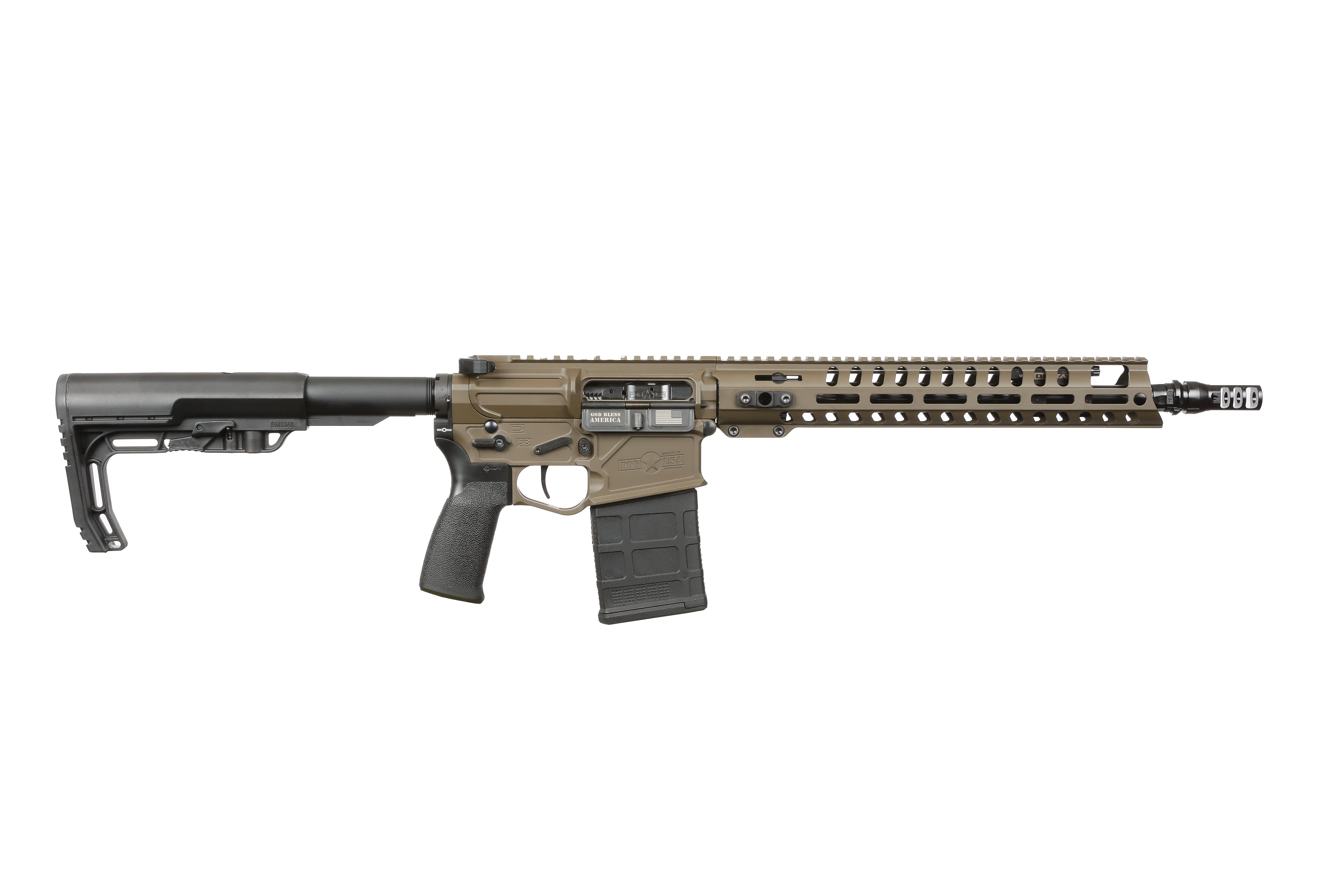 02064 POF USA Rogue DI 308 Win 13.75" 20 + 1rd Patriot Brown Cerakote-img-0