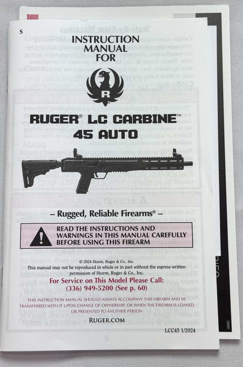 NEW PRICE!  Ruger LC Carbine, 45 ACP, Adj/Folding Stock, NcSTAR Scope-img-23