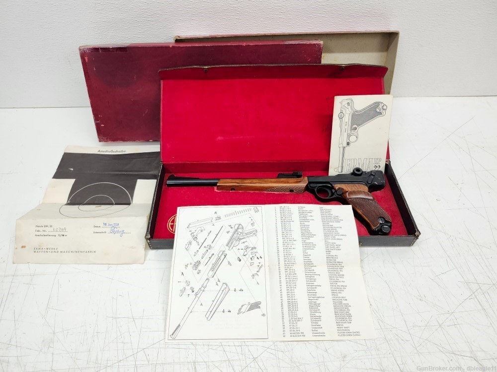 ERMA ET-22 NAVY .22 LR  11-3/4in Bbl FACTORY CARDBOARD BOX & MORE-img-0