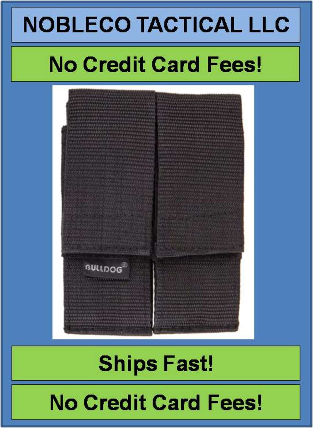 Large Double Mag Holder Bulldog Extreme Nylon Universal Belt Loop WMAGL-img-0