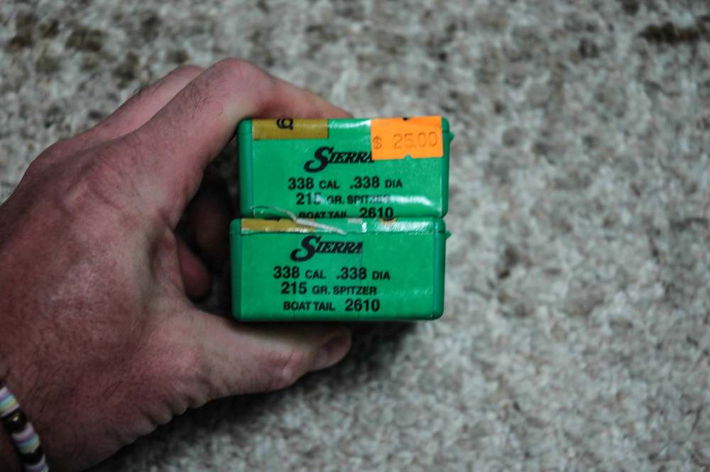 Sierra .338 caliber 215 Grain Spitzer Boat Tail bullet heads-img-0