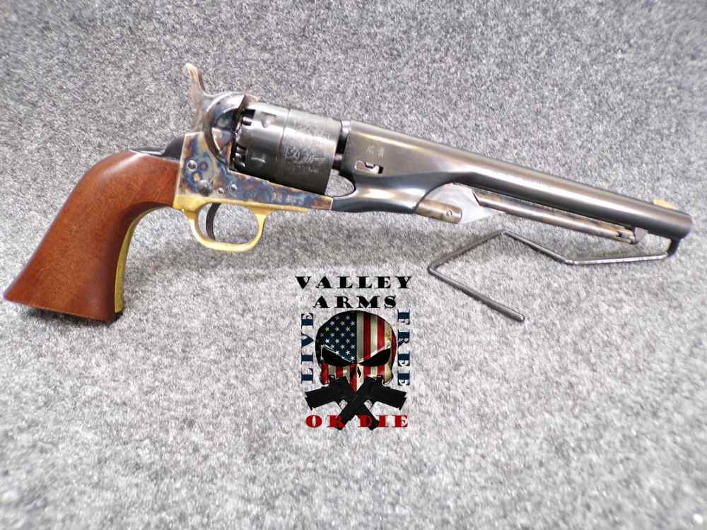 PIETTA BLACK POWDER REVOLVER 1860 ARMY, INCLUDES CONV CYL, 8" BARREL, NIB-img-5