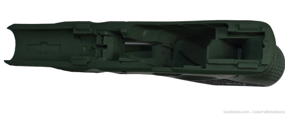 Glock 26 Gen 3 Frame Highland Green Cerakote Lava stippled Laser engraving-img-2