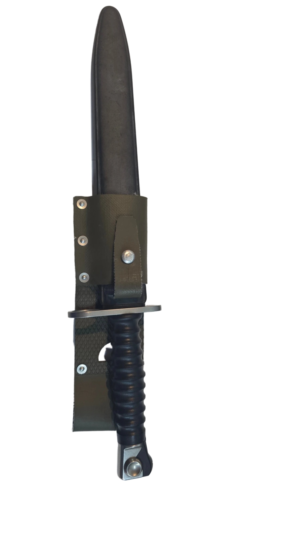 Swiss Model 57 Bayonet with scabbard and OD frog-img-9