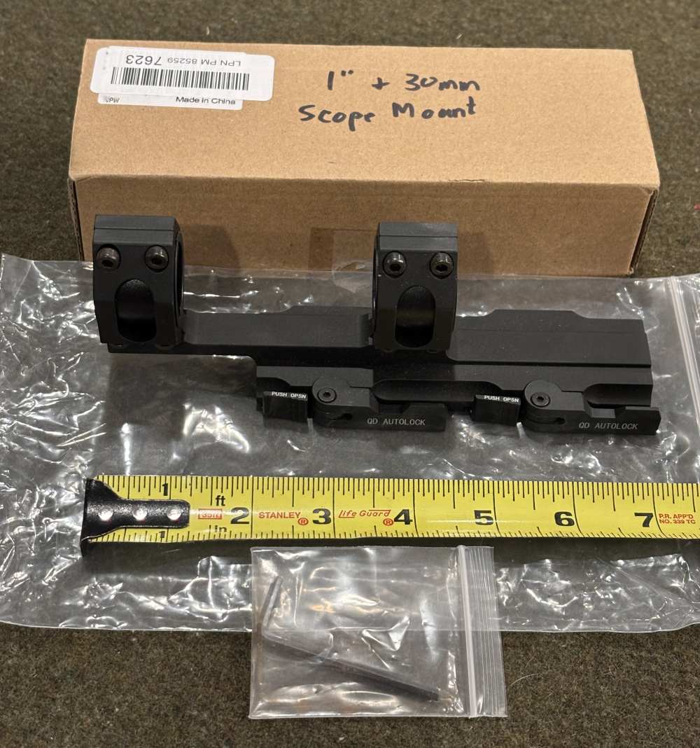 New Old Stock - TriRock Quick Detach Cantilever 1”-30mm Scope Rings Mount -img-1