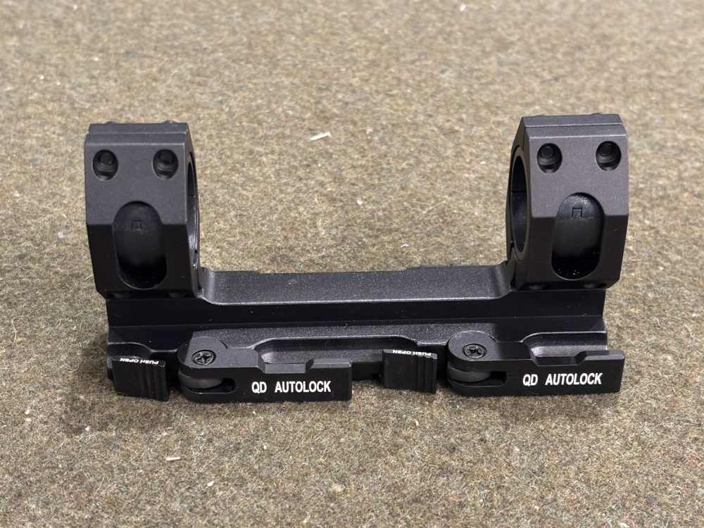 New Old Stock - TriRock Quick Detach Riser 1”-30mm Scope Rings Picatinny-img-0