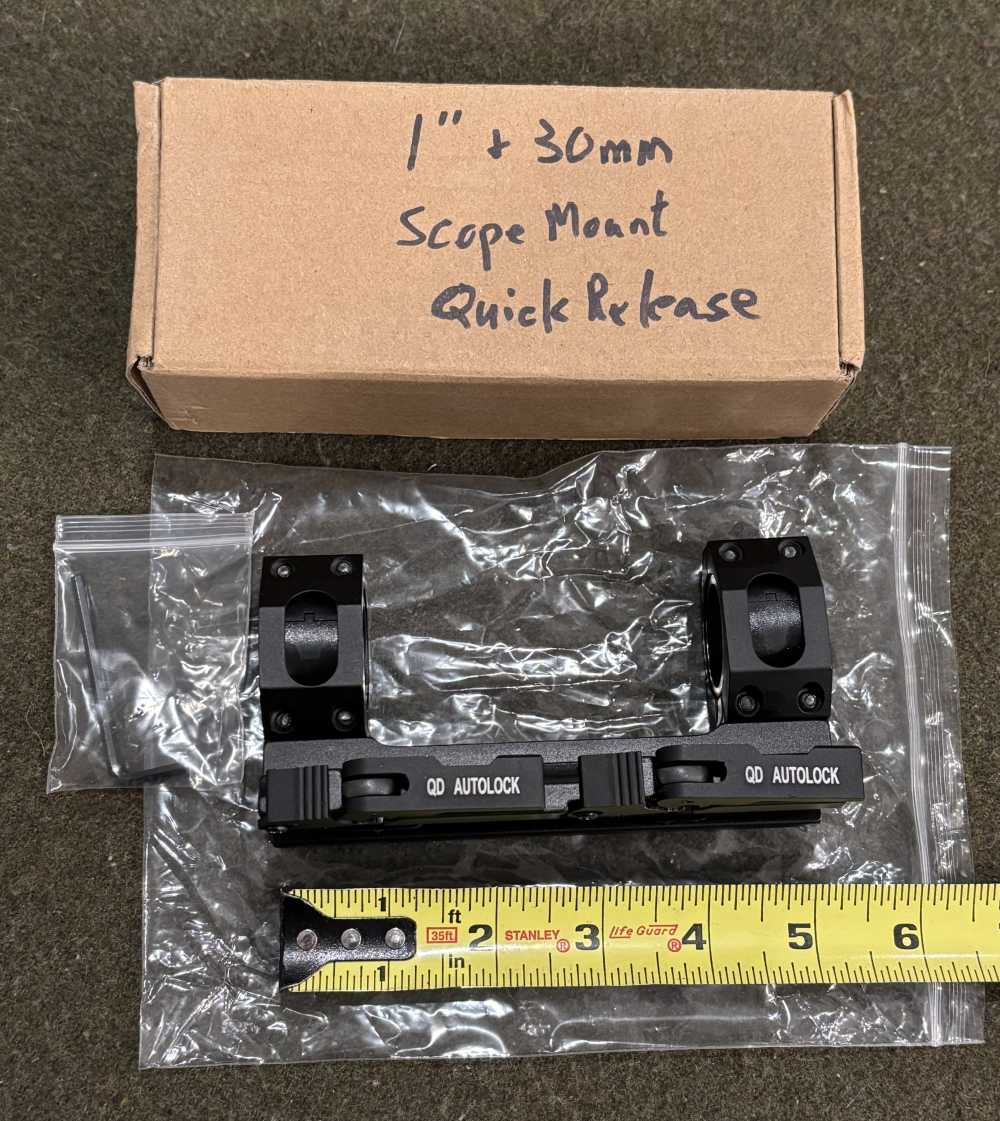 New Old Stock - TriRock Quick Detach Riser 1”-30mm Scope Rings Picatinny-img-1