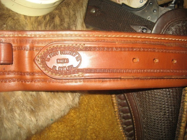 VINTAGE EL PASO SADDLERY MONEY BELT 44/45 LOOPS !-img-2