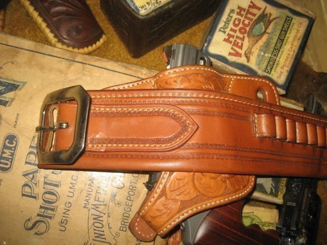 VINTAGE EL PASO SADDLERY MONEY BELT 44/45 LOOPS !-img-3