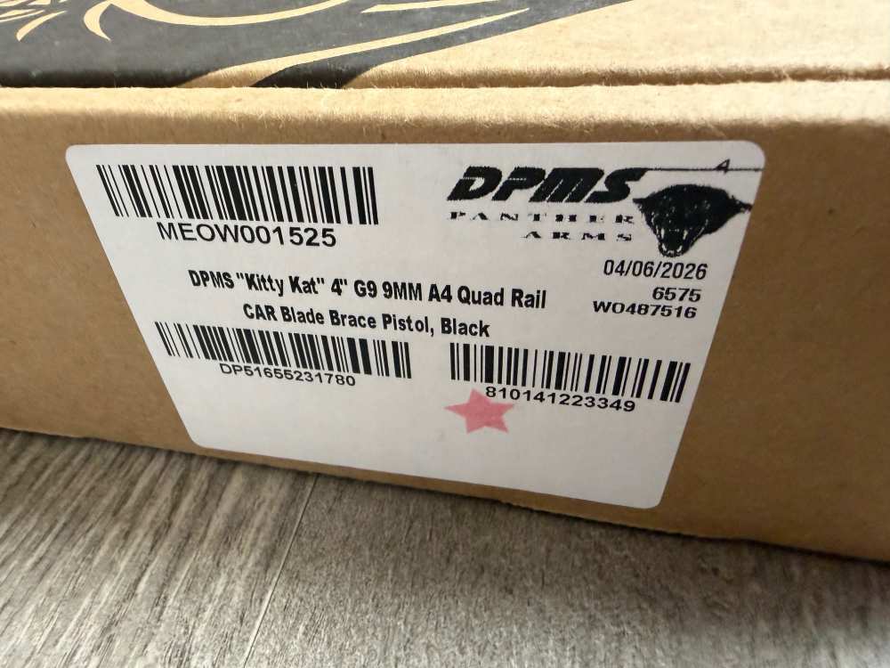 DPMS KITTY KAT 4" 9MM QUAD RAIL GLOCK MAG PISTOL BRACE NEW-img-10